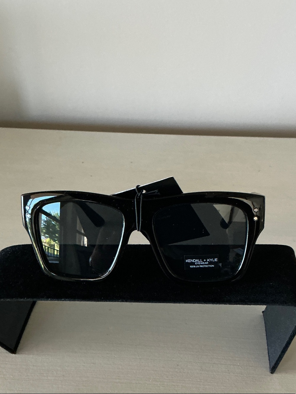 Kendall & Kylie Allure Glossy Black Square Sunglasses